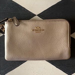 Coach Gold Two - Compartment Wristlet
